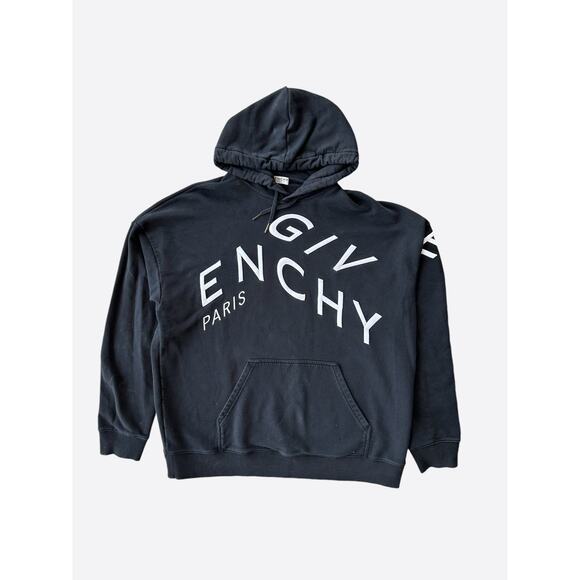 Givenchy Black & White Refracted Logo Hoodie